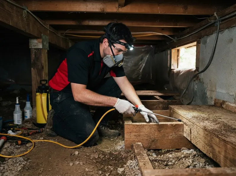 Powderpost Beetle Crawlspace Remediation in Charleston, SC